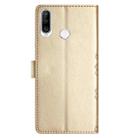 For Huawei Y6p Cherry Blossom Butterfly Skin Feel Embossed PU Phone Case(Gold) - 3
