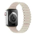 For Apple Watch SE 2023 44mm Bamboo Magnetic Silicone Watch Band(Starlight) - 1