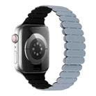 For Apple Watch SE 2023 44mm Bamboo Magnetic Silicone Watch Band(Grey Black) - 1