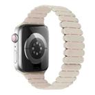 For Apple Watch Series 9 45mm Bamboo Magnetic Silicone Watch Band(Starlight) - 1