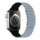 For Apple Watch Series 9 45mm Bamboo Magnetic Silicone Watch Band(Grey Black) - 1