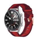 For Galaxy Watch 3 45mm Woven Nylon Watch Band, Size: Free Size 22mm(Red) - 1