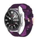 For Galaxy Watch 3 45mm Woven Nylon Watch Band, Size: Free Size 22mm(Purple) - 1