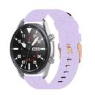 For Galaxy Watch 3 45mm Woven Nylon Watch Band, Size: Free Size 22mm(Light Purple) - 1
