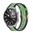 For Galaxy Watch 3 45mm Woven Nylon Watch Band, Size: Free Size 22mm(Black Lime) - 1