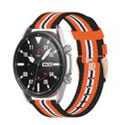 For Galaxy Watch 3 45mm Woven Nylon Watch Band, Size: Free Size 22mm(Black Orange) - 1