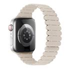 For Apple Watch Series 10 46mm Bamboo Magnetic Silicone Watch Band(Starlight) - 1