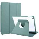 For iPad 9.7 2018 & 2017 / Air / Air2 GEBEI Acrylic TPU 3-folding Rotating Smart Tablet Leather Case withh Pen Slot(Dark Green) - 1