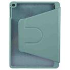 For iPad 9.7 2018 & 2017 / Air / Air2 GEBEI Acrylic TPU 3-folding Rotating Smart Tablet Leather Case withh Pen Slot(Dark Green) - 3