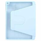 For iPad 9.7 2018 & 2017 / Air / Air2 GEBEI Acrylic TPU 3-folding Rotating Smart Tablet Leather Case withh Pen Slot(Sky Blue) - 3