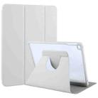 For iPad 9.7 2018 & 2017 / Air / Air2 GEBEI Acrylic TPU 3-folding Rotating Smart Tablet Leather Case withh Pen Slot(Grey) - 1