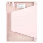 For iPad 9.7 2018 & 2017 / Air / Air2 GEBEI Acrylic TPU 3-folding Rotating Smart Tablet Leather Case withh Pen Slot(Pink) - 3