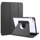 For iPad 9.7 2018 & 2017 / Air / Air2 GEBEI Acrylic TPU 3-folding Rotating Smart Tablet Leather Case withh Pen Slot(Black) - 1