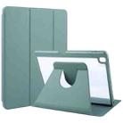 For iPad 10.2 2021 / 2020 / 2019 / Air 3 GEBEI Acrylic TPU 3-folding Rotating Smart Tablet Leather Case withh Pen Slot(Dark Green) - 1