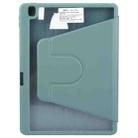 For iPad 10.2 2021 / 2020 / 2019 / Air 3 GEBEI Acrylic TPU 3-folding Rotating Smart Tablet Leather Case withh Pen Slot(Dark Green) - 3