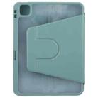 For iPad 10th Gen 10.9 2022 GEBEI Acrylic TPU 3-folding Rotating Smart Tablet Leather Case withh Pen Slot(Dark Green) - 3