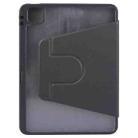 For iPad 10th Gen 10.9 2022 GEBEI Acrylic TPU 3-folding Rotating Smart Tablet Leather Case withh Pen Slot(Black) - 3
