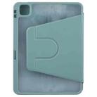 For iPad Air 11 2025 / 2024 / Air 5 GEBEI Acrylic TPU 3-folding Rotating Smart Tablet Leather Case withh Pen Slot(Dark Green) - 3