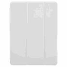 For iPad Air 13 2024 GEBEI Acrylic TPU 3-folding Rotating Smart Tablet Leather Case withh Pen Slot(Grey) - 2