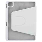 For iPad Air 13 2024 GEBEI Acrylic TPU 3-folding Rotating Smart Tablet Leather Case withh Pen Slot(Grey) - 3