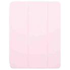 For iPad Air 13 2024 GEBEI Acrylic TPU 3-folding Rotating Smart Tablet Leather Case withh Pen Slot(Pink) - 2