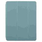 For iPad Pro 12.9 2022 / 2021 / 2020 GEBEI Acrylic TPU 3-folding Rotating Smart Tablet Leather Case withh Pen Slot(Dark Green) - 2