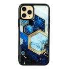 For iPhone 11 Pro Marble Series Stars Powder Dropping Epoxy TPU Protective Case(Starry Sky Hexagon) - 1