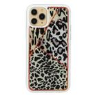 For iPhone 11 Pro Marble Series Stars Powder Dropping Epoxy TPU Protective Case(Leopard Plaid) - 1