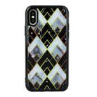 For iPhone X / XS Marble Series Stars Powder Dropping Epoxy TPU Protective Case(Diamond Plaid) - 1