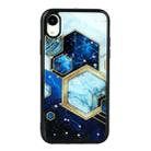 For iPhone XR Marble Series Stars Powder Dropping Epoxy TPU Protective Case(Starry Sky Hexagon) - 1