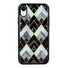 For iPhone XR Marble Series Stars Powder Dropping Epoxy TPU Protective Case(Diamond Plaid) - 1