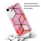 For iPhone XR Marble Series Stars Powder Dropping Epoxy TPU Protective Case(Pink Plaid) - 4