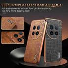 For vivo X100 Ultra AZNS Electroplated Frame Crocodile Texture Full Coverage Phone Case(Green) - 3
