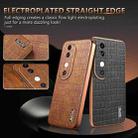 For vivo S19 AZNS Electroplated Frame Crocodile Texture Full Coverage Phone Case(Black) - 3