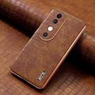 For vivo S19 AZNS Electroplated Frame Crocodile Texture Full Coverage Phone Case(Brown) - 2