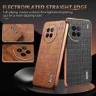 For vivo X90 / X90s AZNS Electroplated Frame Crocodile Texture Full Coverage Phone Case(Brown) - 3