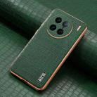 For vivo X90 Pro AZNS Electroplated Frame Crocodile Texture Full Coverage Phone Case(Green) - 2