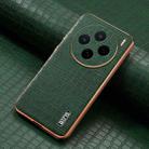For vivo X200 AZNS Electroplated Frame Crocodile Texture Full Coverage Phone Case(Green) - 2