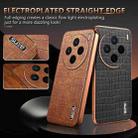 For vivo X200 AZNS Electroplated Frame Crocodile Texture Full Coverage Phone Case(Green) - 3