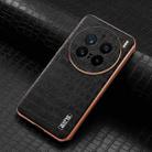 For vivo X200 Pro AZNS Electroplated Frame Crocodile Texture Full Coverage Phone Case(Black) - 2