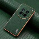 For vivo X200 Pro AZNS Electroplated Frame Crocodile Texture Full Coverage Phone Case(Green) - 2