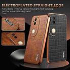 For vivo S20 AZNS Electroplated Frame Crocodile Texture Full Coverage Phone Case(Brown) - 3