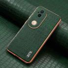 For vivo S20 AZNS Electroplated Frame Crocodile Texture Full Coverage Phone Case(Green) - 2