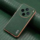 For vivo X200s AZNS Electroplated Frame Crocodile Texture Full Coverage Phone Case(Green) - 2