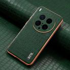 For vivo X200 Ultra AZNS Electroplated Frame Crocodile Texture Full Coverage Phone Case(Green) - 2