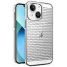 For iPhone 14 / 13 Hollow Matte Electroplated PC Heat Dissipation Phone Case(Silver) - 1