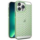 For iPhone 13 Pro Max Hollow Matte Electroplated PC Heat Dissipation Phone Case(Green) - 1