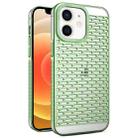 For iPhone 12 / 12 Pro Hollow Matte Electroplated PC Heat Dissipation Phone Case(Green) - 1