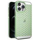 For iPhone 12 Pro Max Hollow Matte Electroplated PC Heat Dissipation Phone Case(Green) - 1