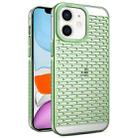 For iPhone 11 Hollow Matte Electroplated PC Heat Dissipation Phone Case(Green) - 1